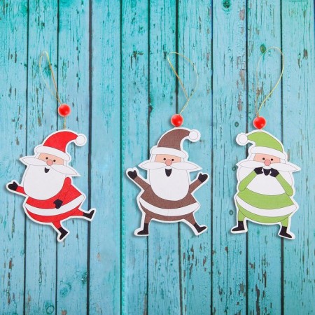 New Year's Suspension "Funny Grandfather Frost", Golden thread, mix