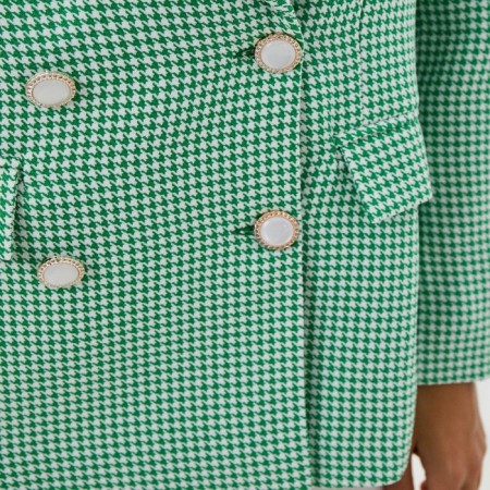 Jacket female double -breasted mist p. 44, green/white-9
