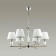 Loraine chandelier, e27 6x60W, chrome color, gold
