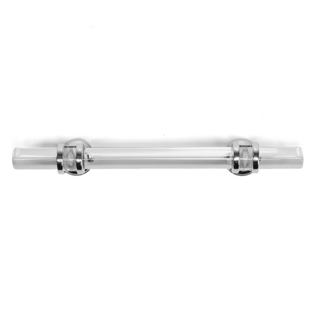 Cappio pk106 bracket handle, m/o 96 mm, d = 12 mm, plastic, transparent/chrome color-3