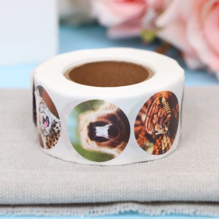 Stickers in the roll "Beast", 500 pcs, 2.5 x 2.5 cm-2