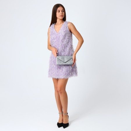 Female bag on a magnet, silver color-7
