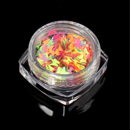Sequins for the decor "NEON butterfly", colorful color-5