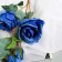 Artificial flowers "Rosa Solmus" d-7.5 cm 64 cm, blue