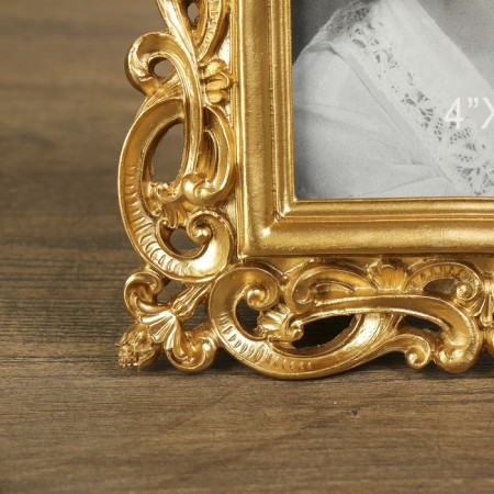 Polystone photo frame 10x15 cm "Emilia" gold 22x17 cm-2