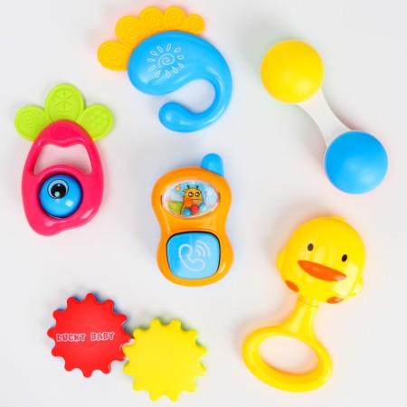 Set of rattles "Happy Baby 2", 6 pcs, Gift box