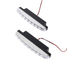 Daytime running lights, 12 V, 24 W, 8 LED, 6500 K, wire 80 cm, set 2 pcs