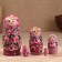 Matryoshka "Love", lilac scarf, 5 doll, 11.5 cm
