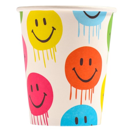 Set of paper utensils "Smile", 10 glasses, 10 plates-4
