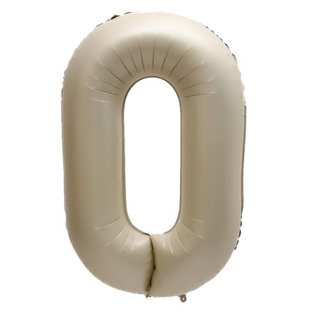 Foil ball 40 "number" 0 ", color mystic cream Slim-1