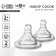 Set of silicone nipple on a bottle, 2 pcs., Antikolik., 3 months, wide throat, medium stream
