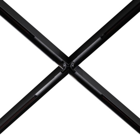 Connector X-shaped flum, black color-2
