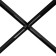 Connector X-shaped flum, black color