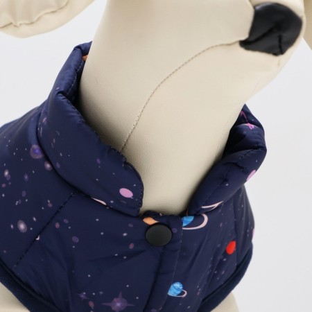 Dog jacket "Cosmos", size S, dark blue (DS 26, Osh 24, OG 34 cm)-4
