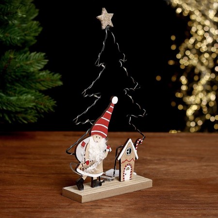 Decor with backlight "Christmas tree" 20 × 6 × 20.5 cm-1