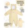 Combiason transformer winter Amarobaby Snowy Travel, height 62 cm, milk color