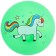 Children's ball "Pony and unicorns", D = 22 cm, 60 g, color mix