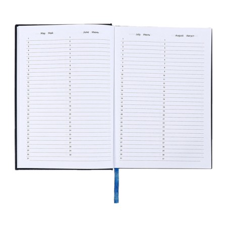 Leduced Diary A5, 160 sheets, Attomex. Orion, solid boumvinyl cover with foam rubber, liesse, block 70 g/m2, blue-7
