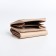 Women's wallet on the button, beige color