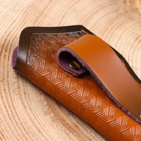 Scabbard - a knife cover, under a blade up to 15.5 x 4 cm, light brown-4