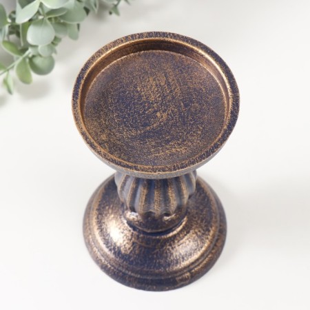 Summary of the tree per 1 candle d = 9 cm "Ferdinand" Blue with a patina 10.5x10.5x17 cm-1