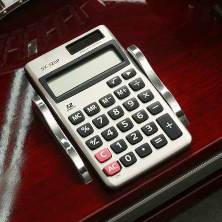 Table 6V1 set (globe, business card holder, calculator, print, paper, handles stand)-5