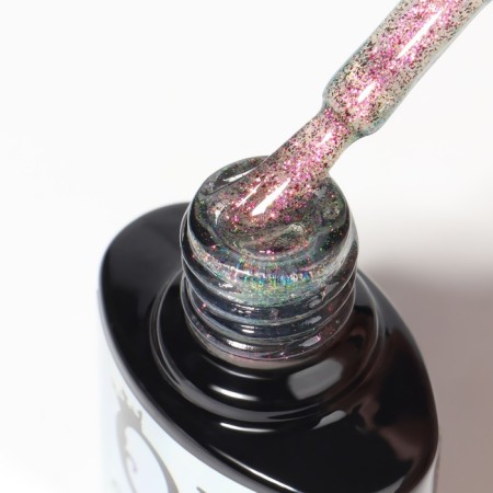 Gel nail polish, “Chameleon”, 3 phase, 8ml, LED/UV, raspberry/green color (08)-6