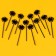 Spider skewers, in a set of 12 pieces, black color