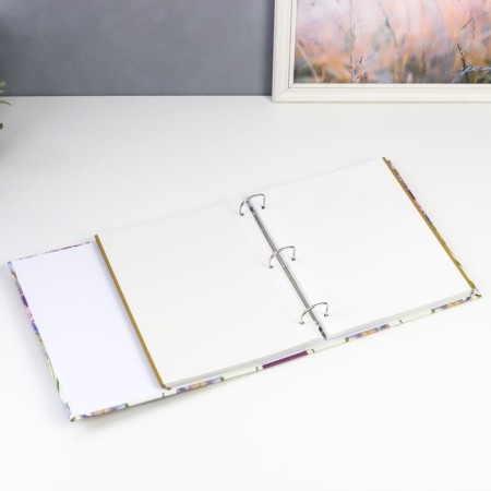Photo album 50 magnetic sheets (100 -stro) "Lilac flowers" 23x28 cm-2