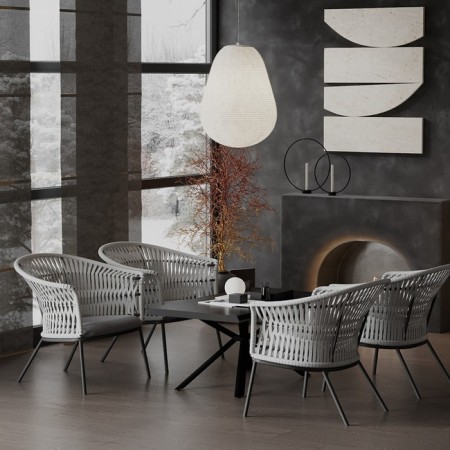 Haugen launge-pendle, 660 × 640 × 720 mm, dark gray / light gray color-7