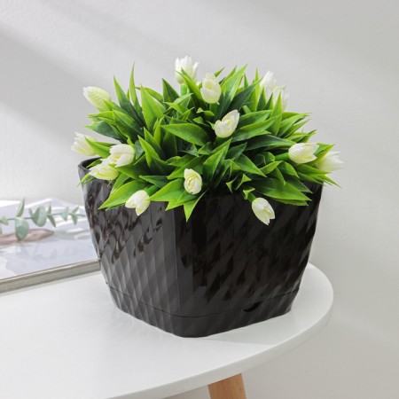Pot for flowers with the Podon "Classic", 2 l, chocolate color
