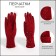 Gloves are female, dimensionless, without insulation, burgundy color