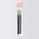 Set of silicone brushes for nail design, 3 pcs, 18 cm, black color
