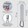 Carabiner for bags for a stroller, for Velcro, eco -leather, gray color