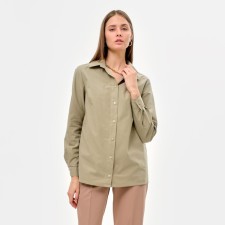 Women's shirt minku: classic color green, size 44
