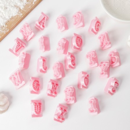 A set of seals for marzipan and test "English alphabet", 26 pcs, 29 × 19 × 2.5 cm-2