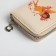 Lightning wallet, card for cards, for coins, beige color