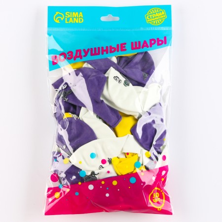 Latex ball 12 "Cool birds", set of 50 pcs.-1