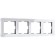 Frame W0042701, 4 Acrylic sockets, white