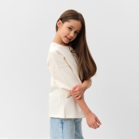 T -shirt Children's Minaku Milk color, height 122 cm-2