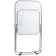 Fold plastic stool, metal/plastic, transparent 43x46x81 cm