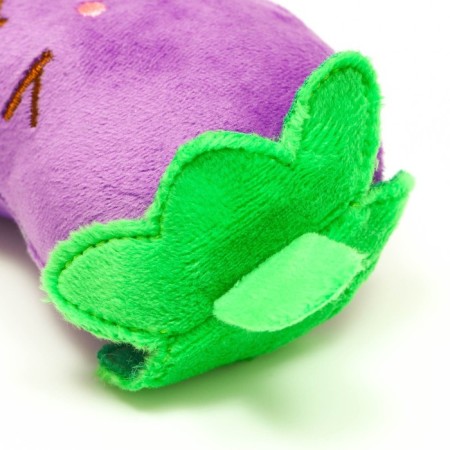 Toy for dogs "eggplant" with a squeak, 11 cm, purple-3