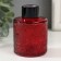 Diffusor for essential oils with a “flower” lid is a transparent red 100 ml 6x6x8 cm