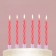 Candles for the cake Undigilated "on your birthday", pink, 10 pcs.