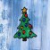 Stick on the glass "New Year tree" 11.5x14 cm