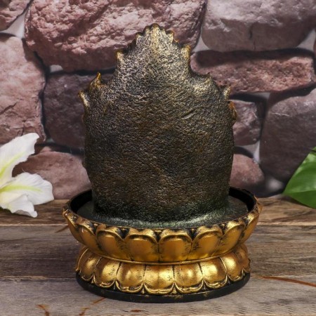 The desktop fountain from the network, the backlight "Golden Ganesh on the openwork throne" 28x20.5x20.5 cm-6