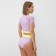 Separate Minaku women's swimsuit with closed shoulders, lilac color, size 48
