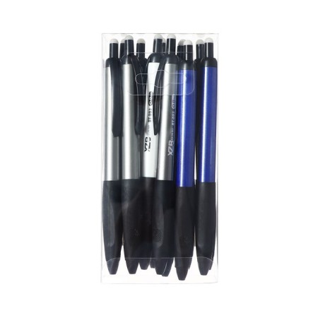 Ballic handle with erased ink, line 0.8 mm, blue rod with a rubber holder, Mix case-10