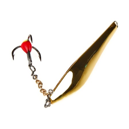 Vertical Winter Lucky John Double Blade with a chain and a tee, 5.5 cm GC blister