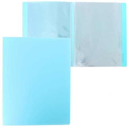 A4 Calligrata folder, 80 transparent inserts, 700 μm, turquoise-blue